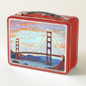 Golden Gate Bridge Malerei Metall Brotdose (Rückseite)