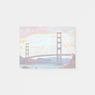 Golden Gate Bridge Malerei Post-it Klebezettel