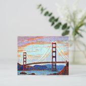 Golden Gate Bridge Malerei Postkarte (Stehend Vorderseite)