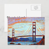 Golden Gate Bridge Malerei Postkarte (Vorne/Hinten)
