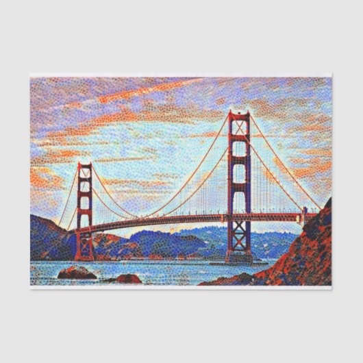 Golden Gate Bridge Malerei Seidenpapier (Vorderseite)