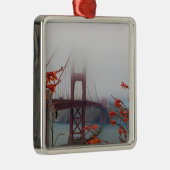 Golden Gate Bridge mit Orange Blume Ornament Aus Metall (Rechts)