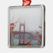Golden Gate Bridge mit Orange Blume Ornament Aus Metall (Links)