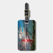 Golden Gate Bridge mit Sonnenschein durch. Gepäckanhänger (Vorderseite vertikal)