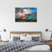 Golden Gate Bridge mit Sonnenschein durch. Leinwanddruck (Insitu (Schlafzimmer))