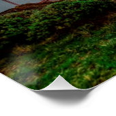 Golden Gate Bridge mit Sonnenschein durch. Poster (Ecke)