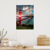 Golden Gate Bridge mit Sonnenschein durch. Poster (Küche)
