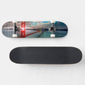 Golden gate bridge mit Sun, der durch scheint Skateboard (Horizontal)