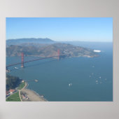 Golden Gate Bridge mit Zeppelin Poster (Vorne)