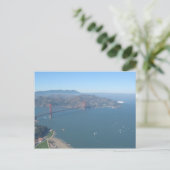 Golden Gate Bridge mit Zeppelin Postkarte (Stehend Vorderseite)