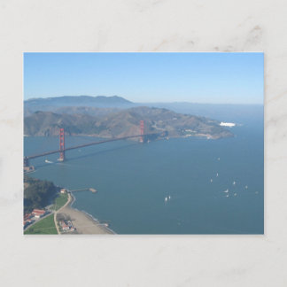 Golden Gate Bridge mit Zeppelin Postkarte