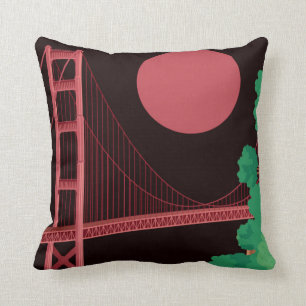 Golden gate bridge nachts kissen