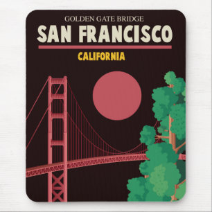 Golden gate bridge nachts mousepad