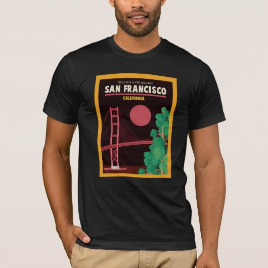 Golden gate bridge nachts T-Shirt (Vorderseite)