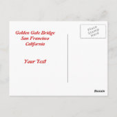 Golden Gate Bridge nah von Baker Beach Postkarte (Rückseite)