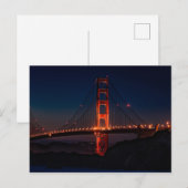 Golden Gate Bridge Night Sky Postkarte (Vorne/Hinten)