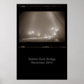 Golden Gate Bridge November 2014 Poster quer (Vorne)