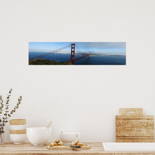 Golden Gate Bridge Panorama Poster (Küche)