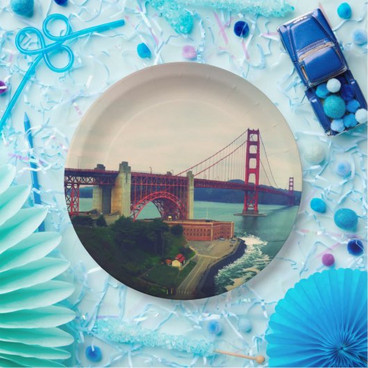 Golden gate bridge pappteller (Party)