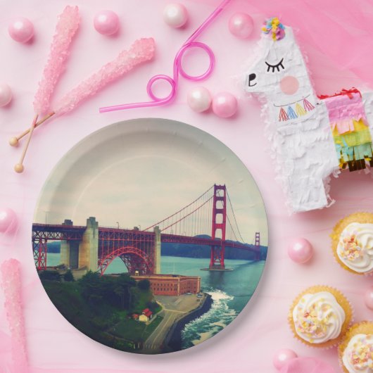 Golden gate bridge pappteller (Party)