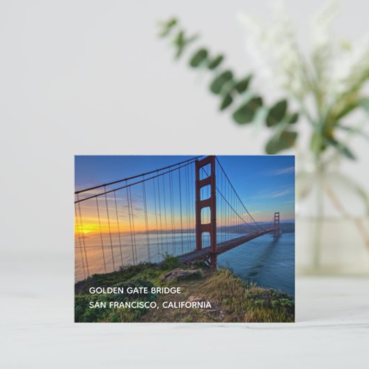 Golden Gate Bridge Postcard Postkarte (Stehend Vorderseite)