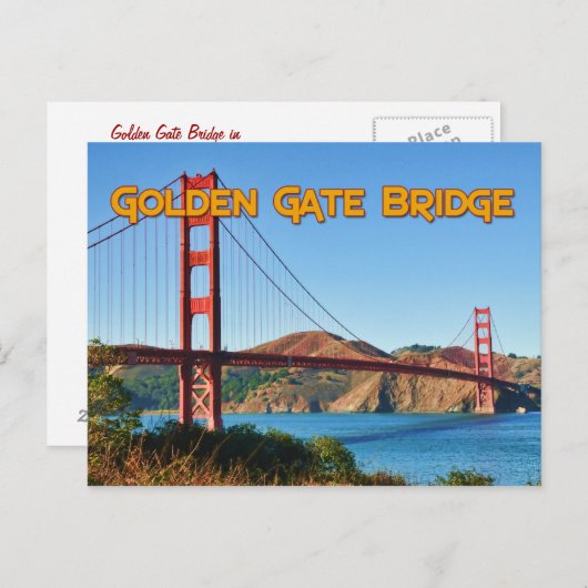Golden Gate Bridge Postcard Postkarte (Vorne/Hinten)