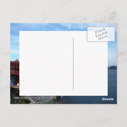 Golden Gate Bridge Postkarte (Rückseite)