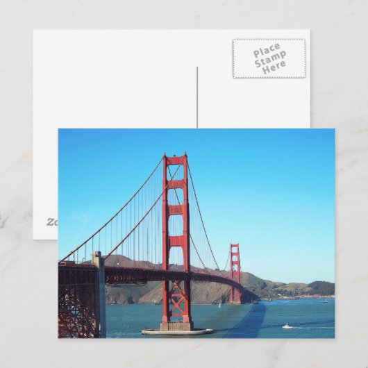 Golden Gate Bridge Postkarte (Vorne/Hinten)