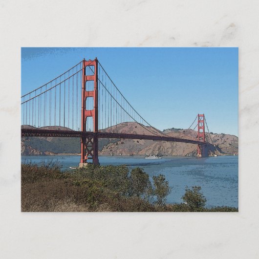 Golden Gate Bridge Postkarte (Vorderseite)