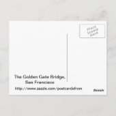 Golden Gate Bridge Postkarte (Rückseite)