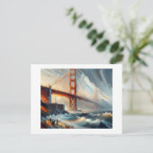 Golden Gate Bridge Postkarte (Stehend Vorderseite)