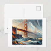 Golden Gate Bridge Postkarte (Vorne/Hinten)