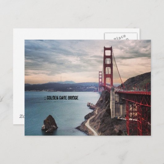 Golden Gate Bridge Postkarte (Vorne/Hinten)