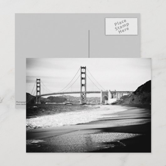 Golden Gate Bridge Postkarte (Vorne/Hinten)