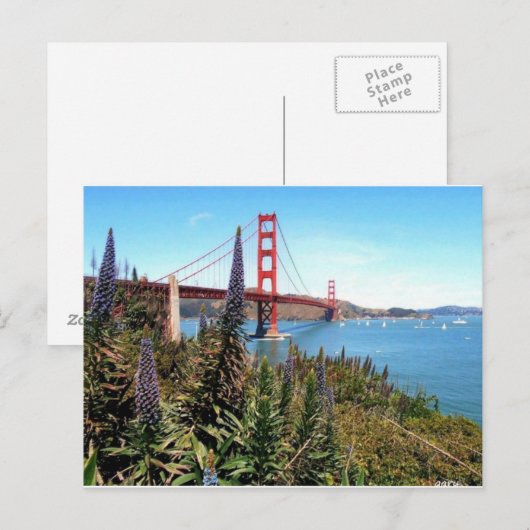 Golden Gate Bridge Postkarte (Vorne/Hinten)