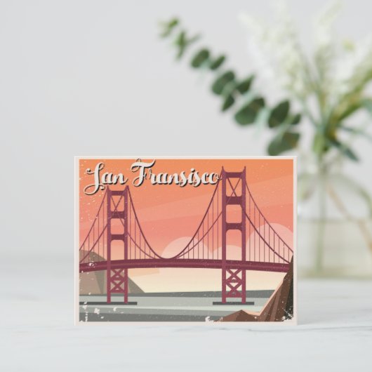 Golden Gate Bridge Postkarte (Stehend Vorderseite)