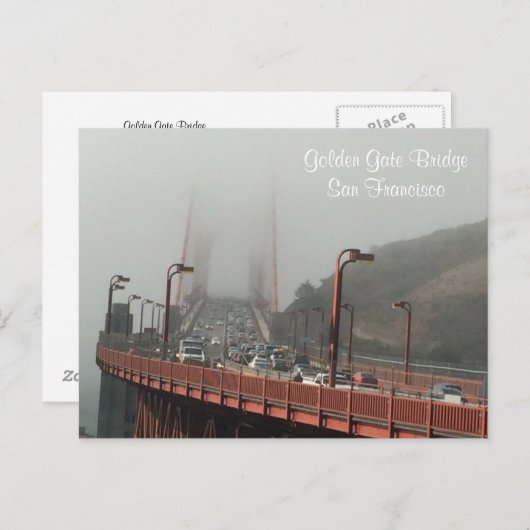 Golden Gate Bridge Postkarte (Vorne/Hinten)