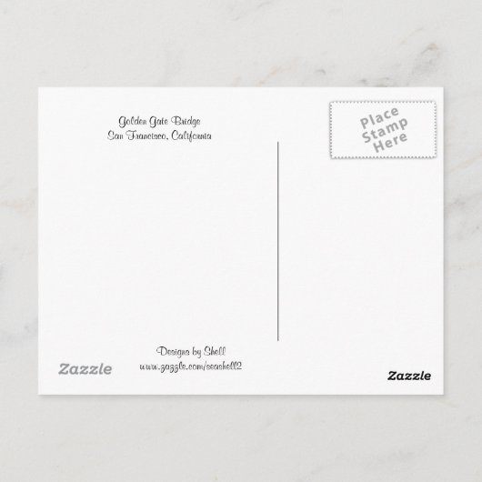 Golden Gate Bridge Postkarte (Rückseite)