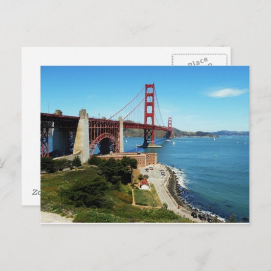 Golden Gate Bridge Postkarte (Vorne/Hinten)