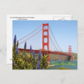 Golden Gate Bridge Postkarte (Vorne/Hinten)