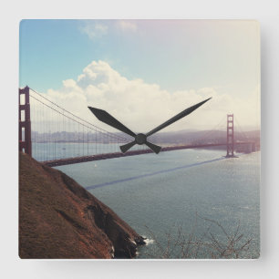 Golden Gate Bridge Quadratische Wanduhr