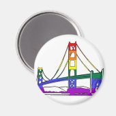 Golden Gate Bridge Rainbow Pride Magnet (Vorderseite/Rückseite)