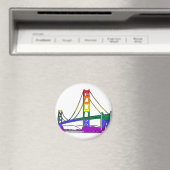 Golden Gate Bridge Rainbow Pride Magnet (In Situ (Geschirrspüler))