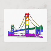 Golden Gate Bridge Rainbow Pride Postkarte (Vorderseite)