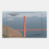 Golden Gate Bridge Rechteckiger Aufkleber (Vorderseite)