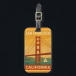 Golden Gate Bridge Retro – San Francisco Luggage T Gepäckanhänger<br><div class="desc">Bring the spirit of California’s most iconic city on your travels with this vintage-inspired San Francisco luggage tag Featuring the legendary Golden Gate Bridge in a bold mid-century color palette, this artwork captures the freedom and wanderlust of the open road. Perfect for travelers, design lovers, or anyone who’s left their...</div>