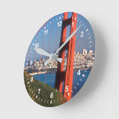 Golden Gate Bridge Runde Wanduhr (Winkel)