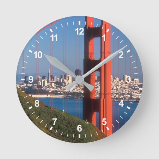 Golden Gate Bridge Runde Wanduhr (Vorderseite)