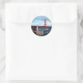 Golden Gate Bridge Runder Aufkleber (Tasche)