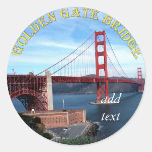 Golden Gate Bridge Runder Aufkleber